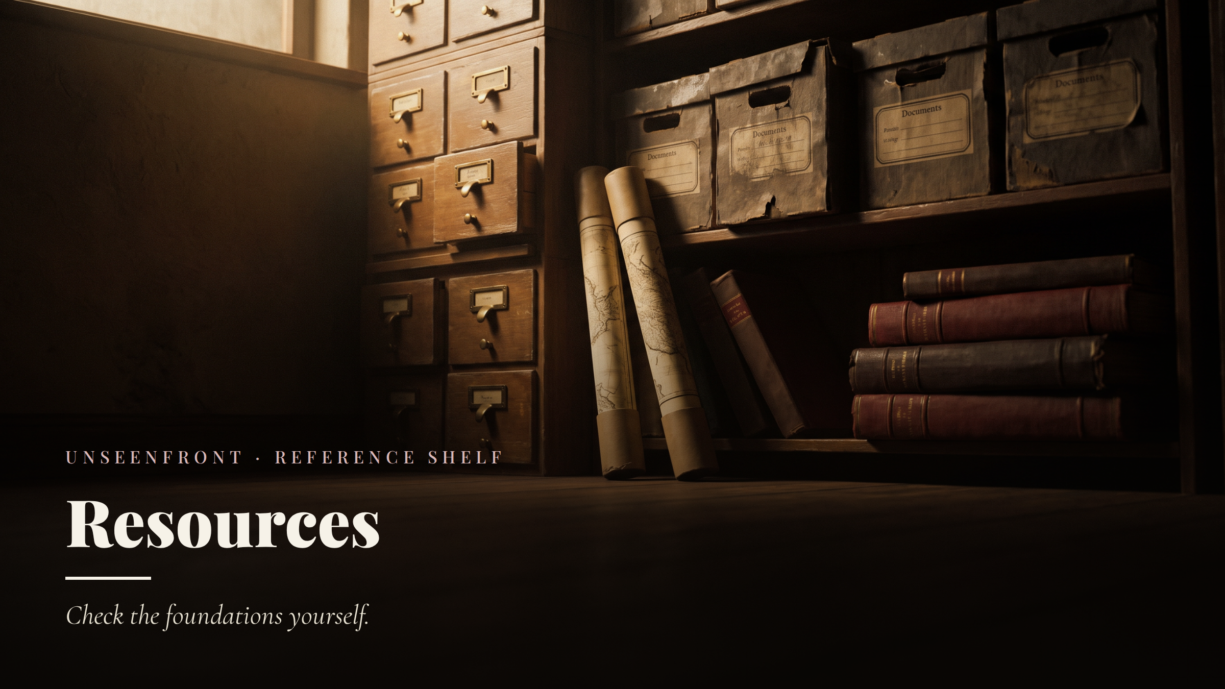 Resources — the reference shelf
